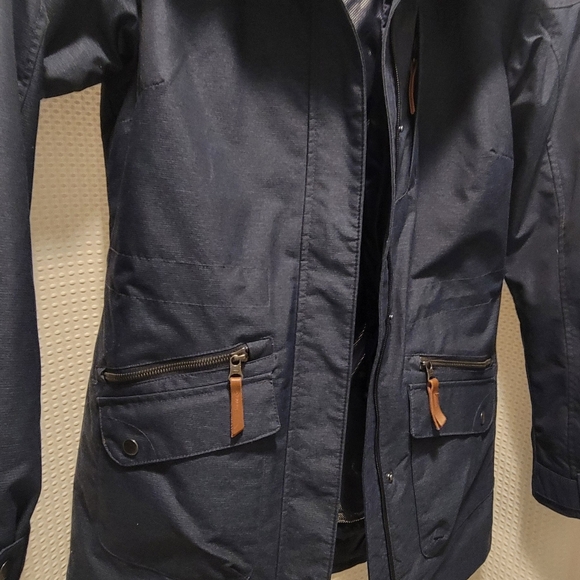 Columbia Hooded Winter Jacket, Women's size XS, Navy - Picture 3 of 7